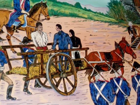 Escorte de la charette des condamnés