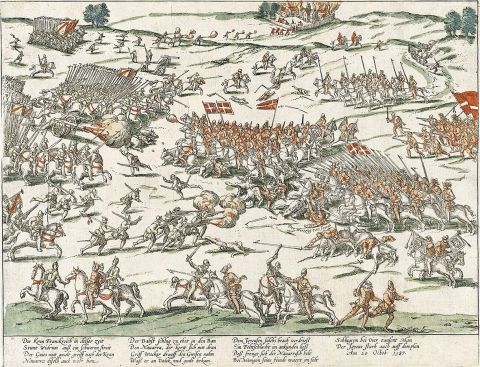 Représentation de la bataille de Coutras